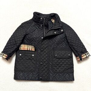 Burberry sz 3T 3Y 3 Years Toddler quilted monogram jacket coat ( NO HOOD ! )
